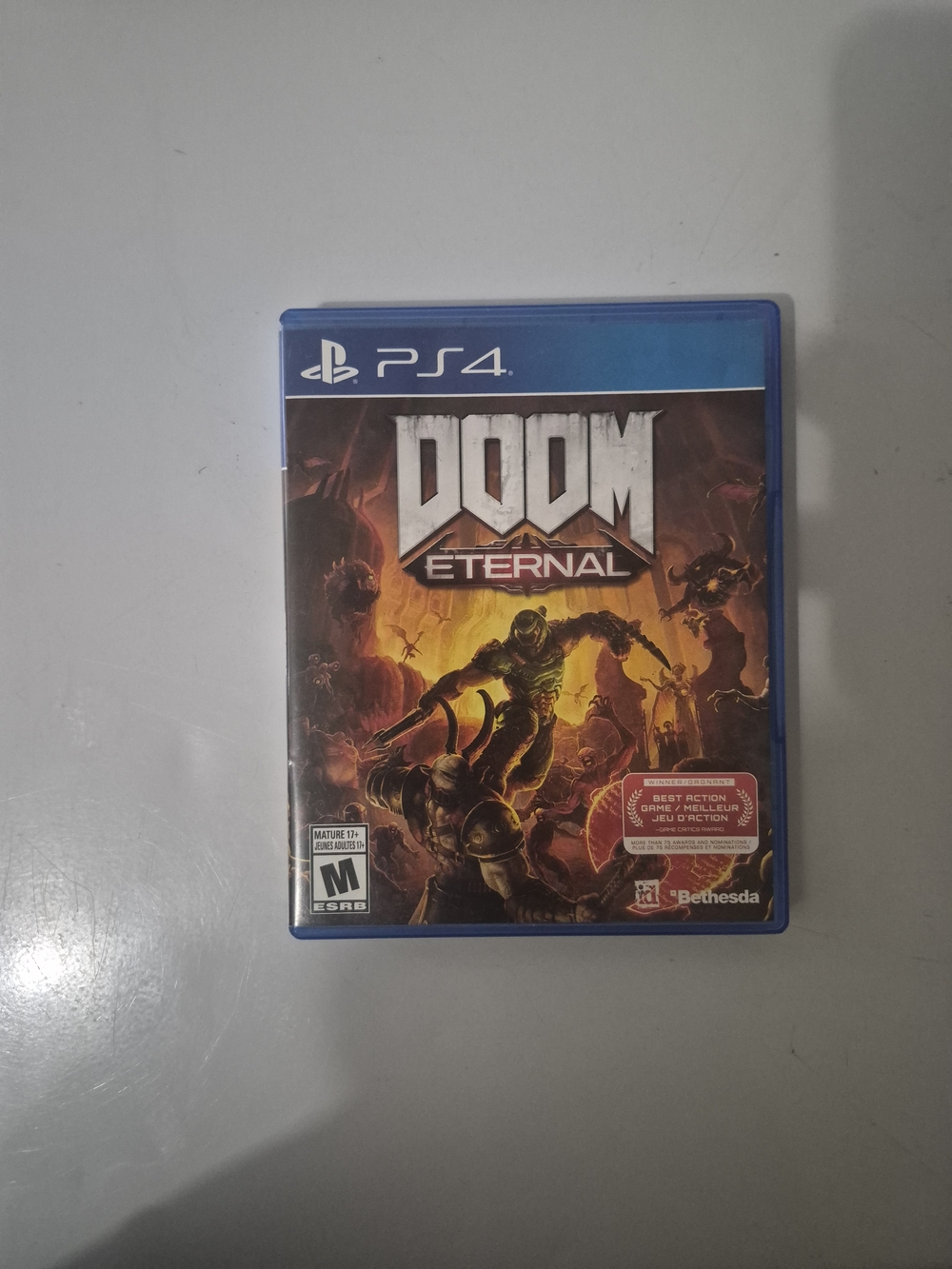 PS4 Doom Eternal - Black/Blue Game Case